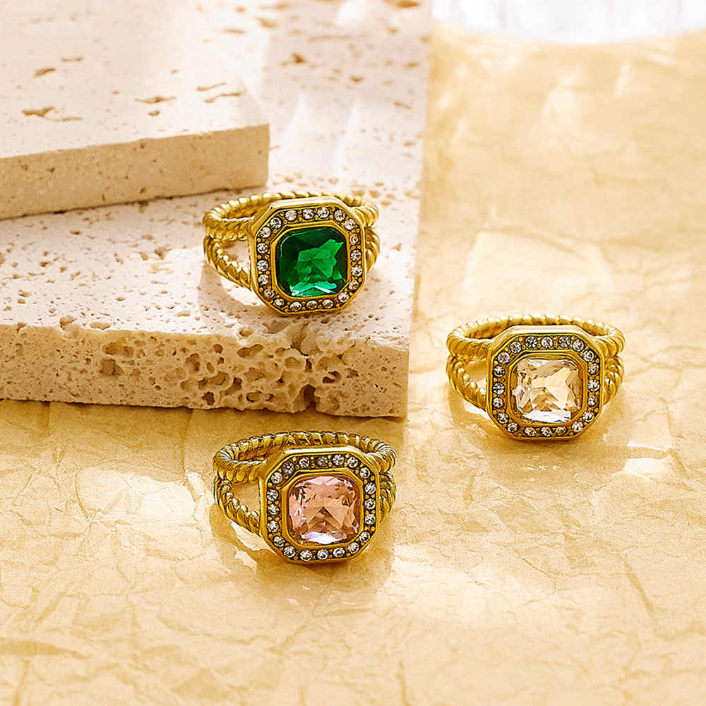 Bague classique en émail inoxydable de plusieurs tailles, offre spéciale