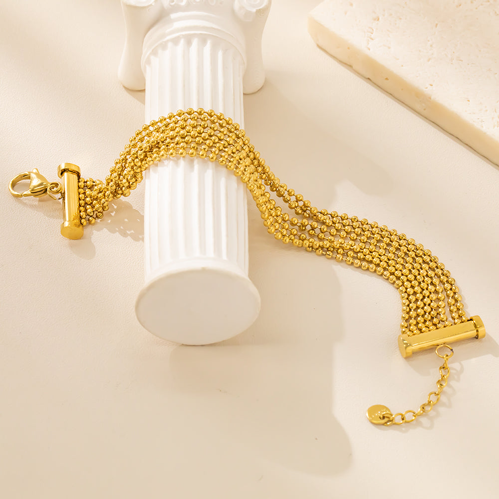 18K Gold Plated 316 Stainless Steel Tassel Bracelet – Stylish & Hypoallergenic