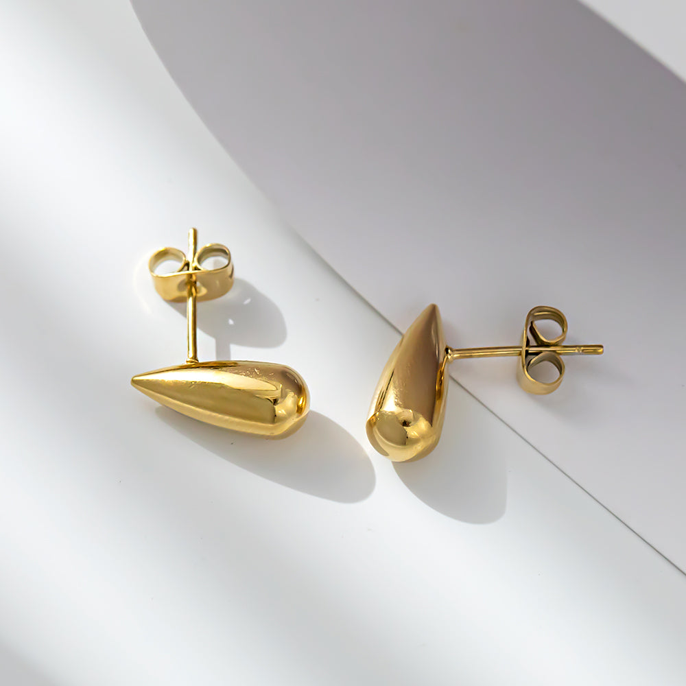 316 Stainless Steel 18K Gold Plated Teardrop Earrings | Minimalist & Elegant Jewelry