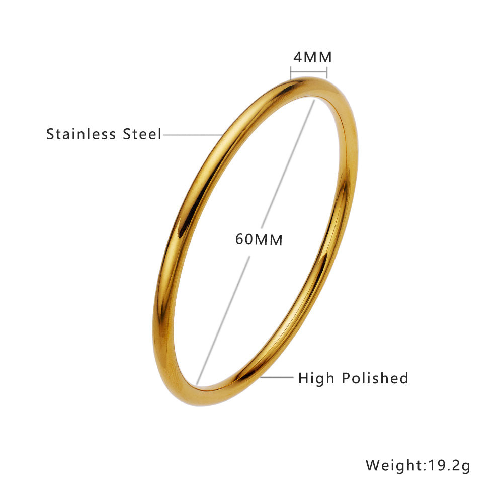 Triplex-Armband aus Edelstahl mit 18 Karat Goldauflage