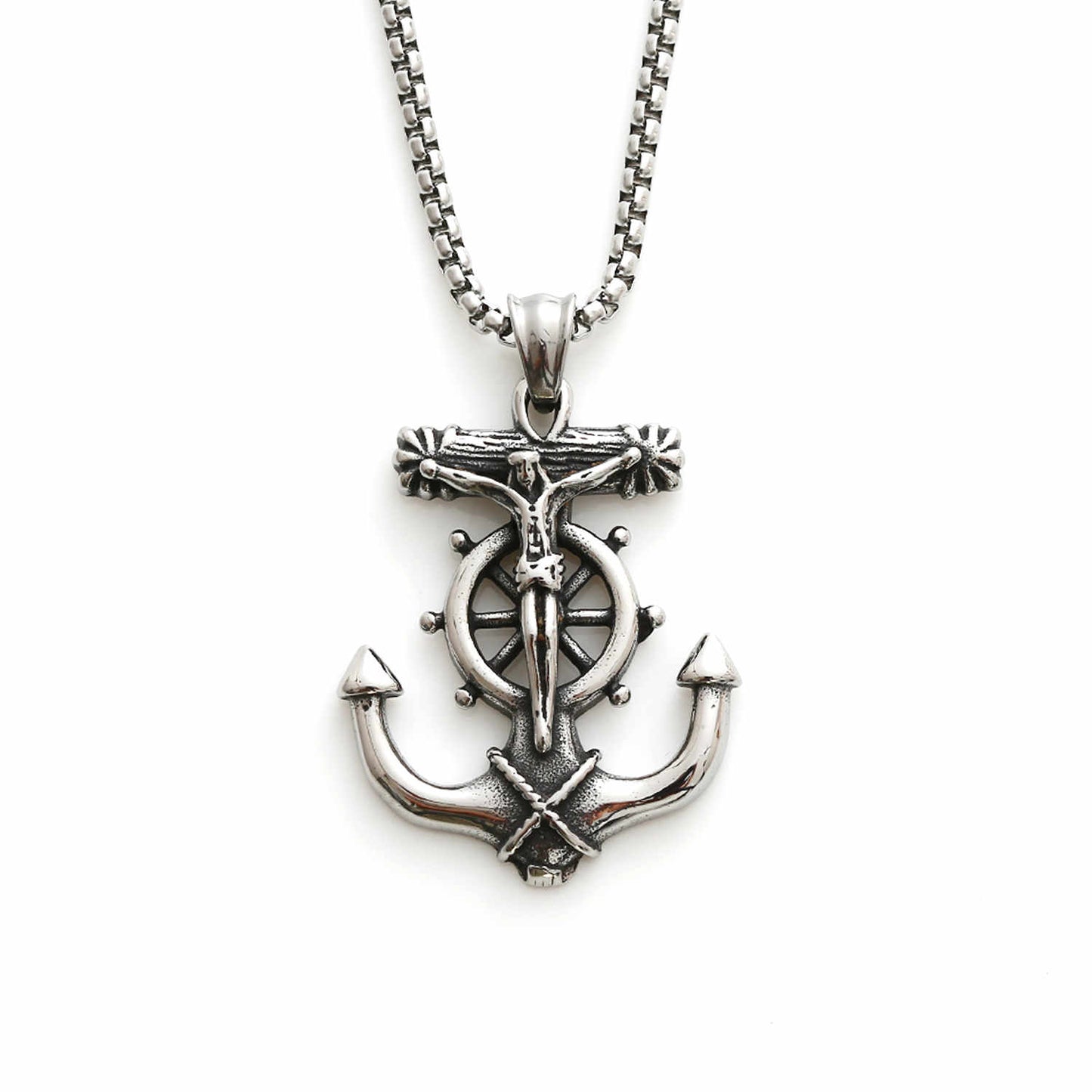 Men's Classic Stainless Steel 18K Gold Plated Creative Style Design Necklace