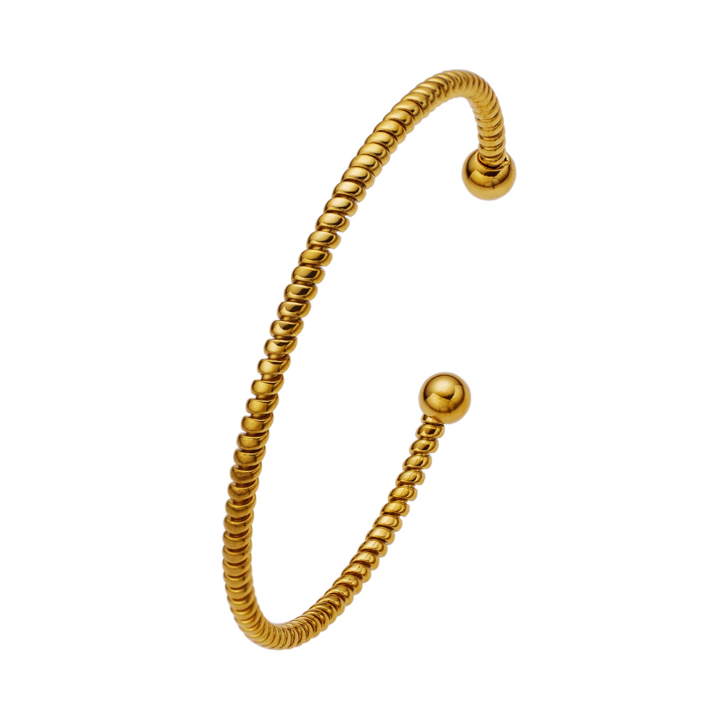 Triplex-Armband aus Edelstahl mit 18 Karat Goldauflage