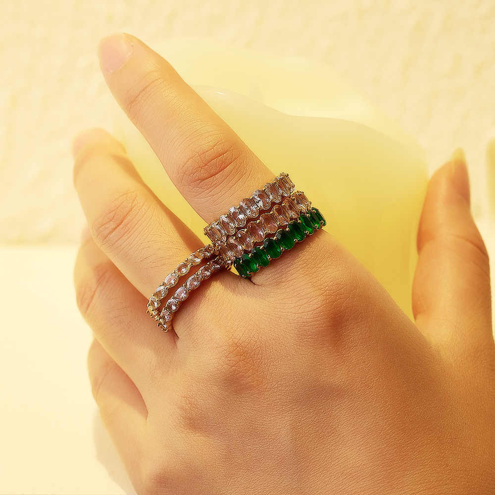 Bague classique en émail inoxydable de plusieurs tailles, offre spéciale