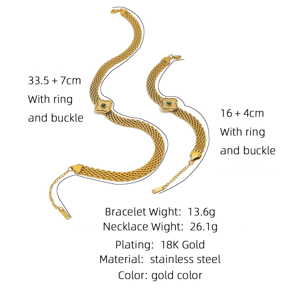 Klassische, modische, anpassbare Armband-Halskette aus Edelstahl