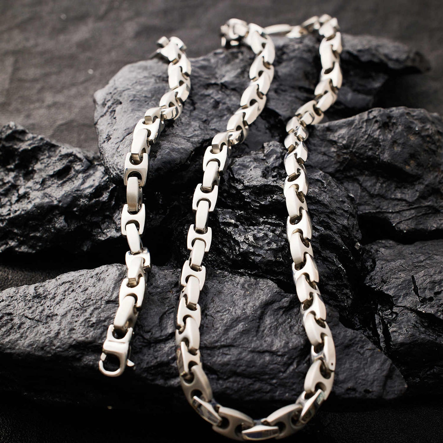 Men's Stainless Steel 18K Gold Plated Creative Design Necklace