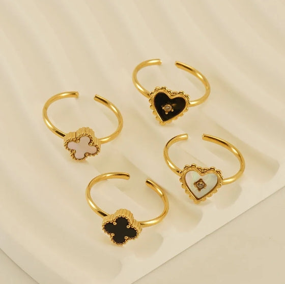 Bague de bijoux plaquée or 18 carats de base en acier inoxydable minimaliste à la mode
