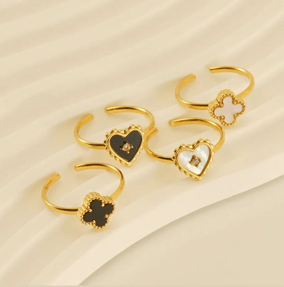 Bague de bijoux plaquée or 18 carats de base en acier inoxydable minimaliste à la mode