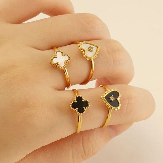 Bague de bijoux plaquée or 18 carats de base en acier inoxydable minimaliste à la mode