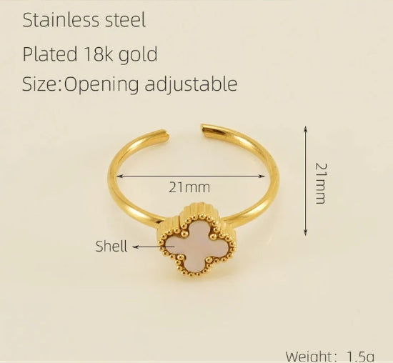 Bague de bijoux plaquée or 18 carats de base en acier inoxydable minimaliste à la mode