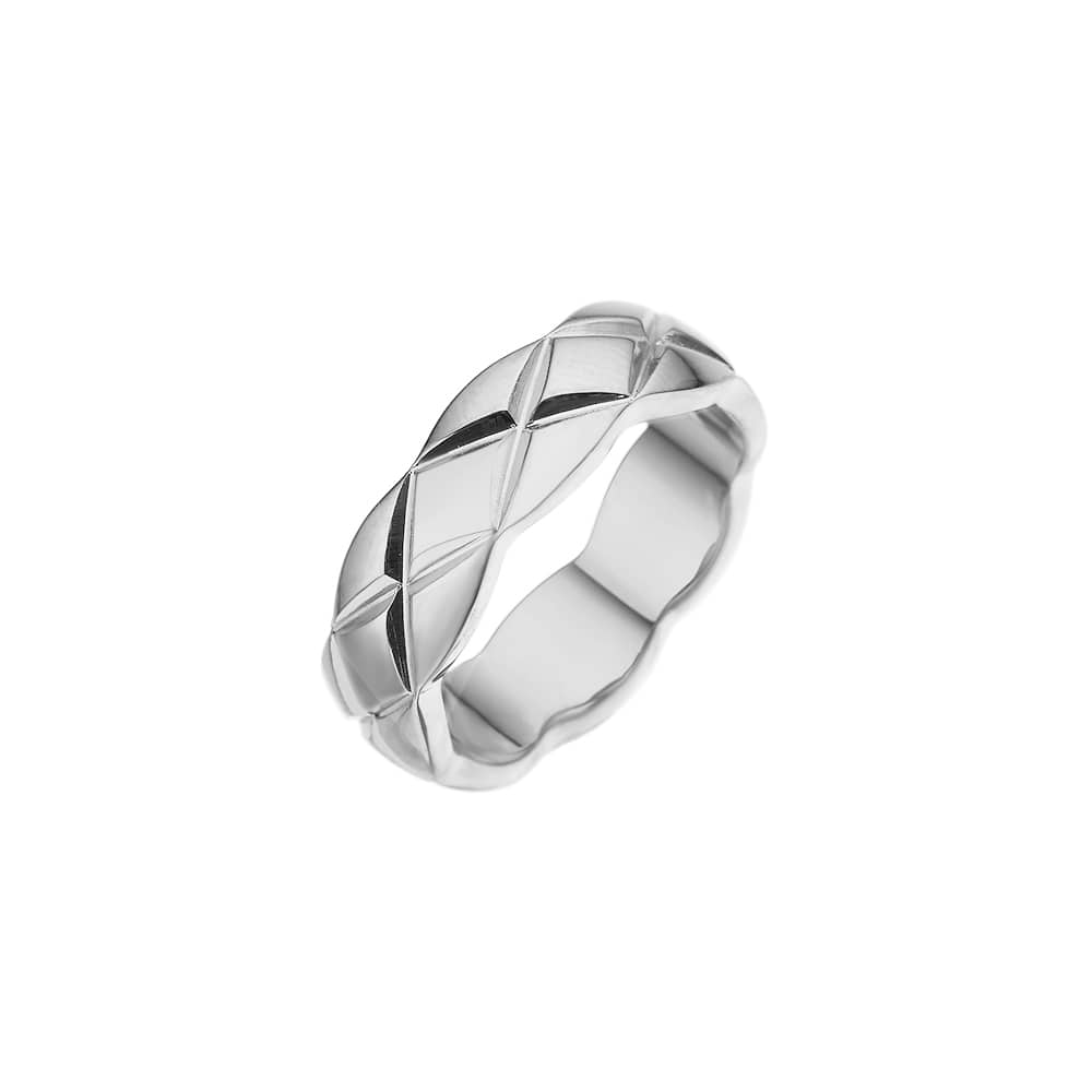 Bague à pain en acier inoxydable plaqué or 18 carats