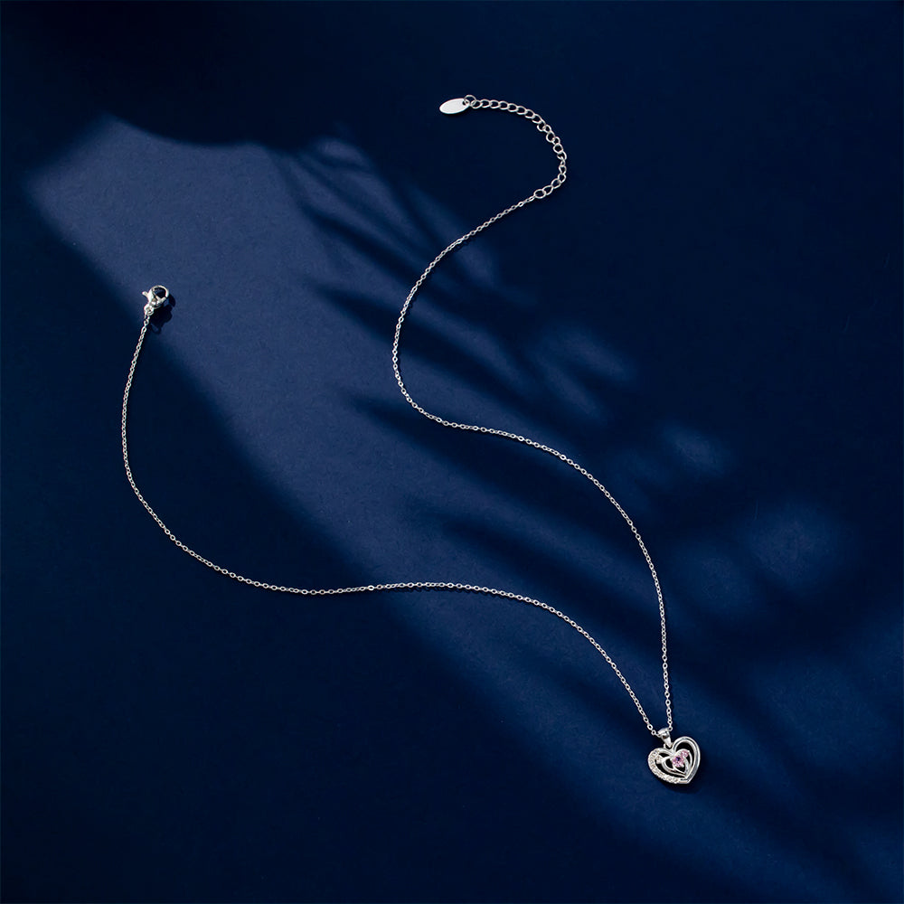 S925 Silver Heart Zircon Necklace | Exquisite Design to Shine Your Charm