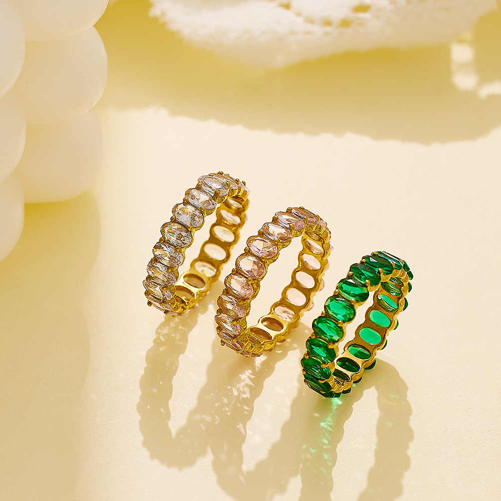 Bague classique en émail inoxydable de plusieurs tailles, offre spéciale