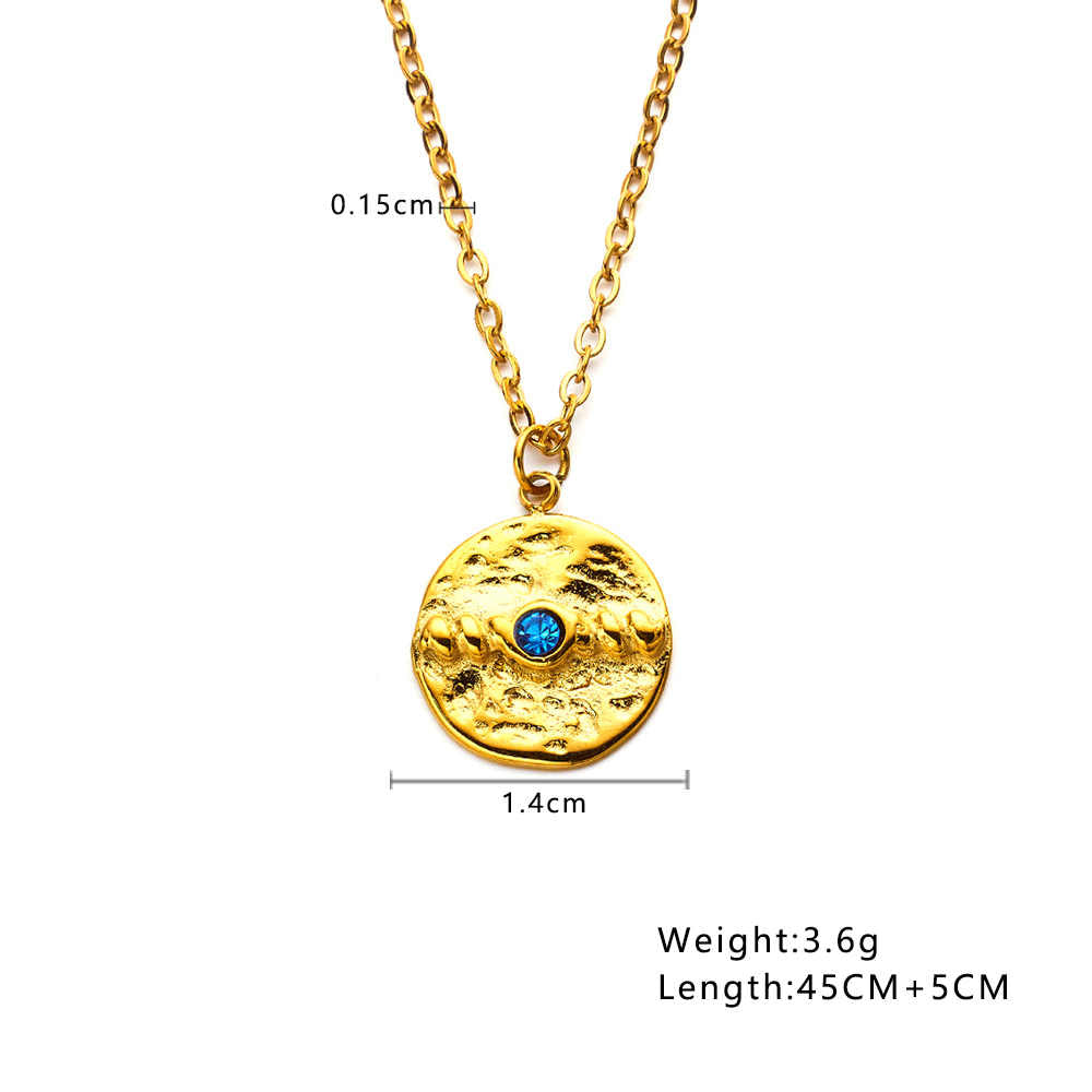 Collier tournesol en acier inoxydable plaqué or 18 carats