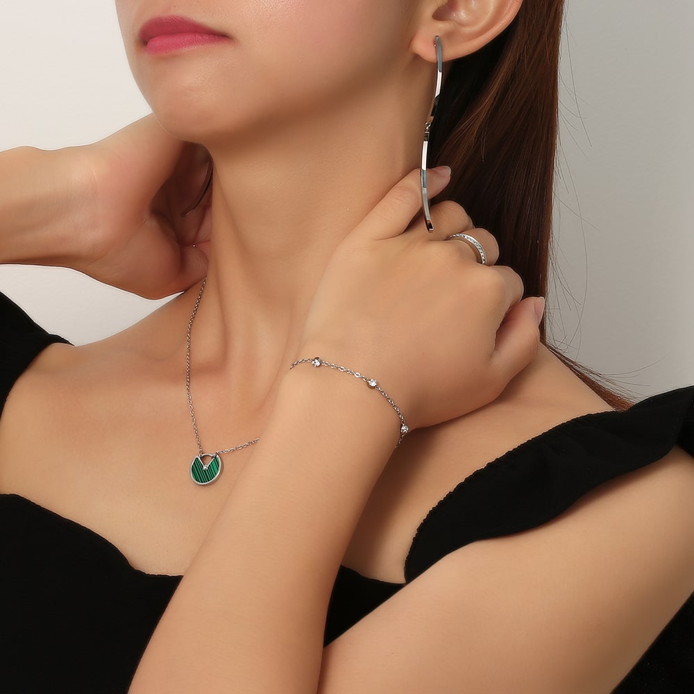 Luxuriöses vergoldetes Zirkonia-Schmuckarmband