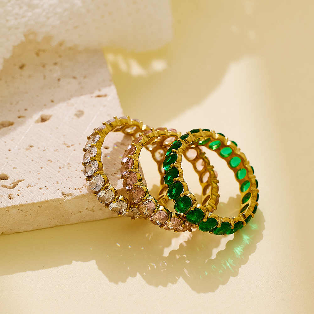 Bague classique en émail inoxydable de plusieurs tailles, offre spéciale