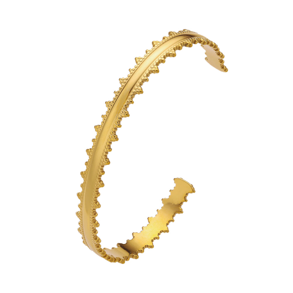 Bracelet en acier inoxydable plaqué or 18 carats