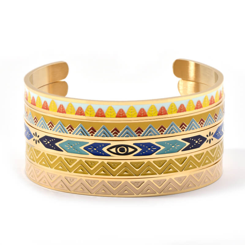 Edelstahl 18K vergoldet klassisches wasserdichtes Retro-Armband