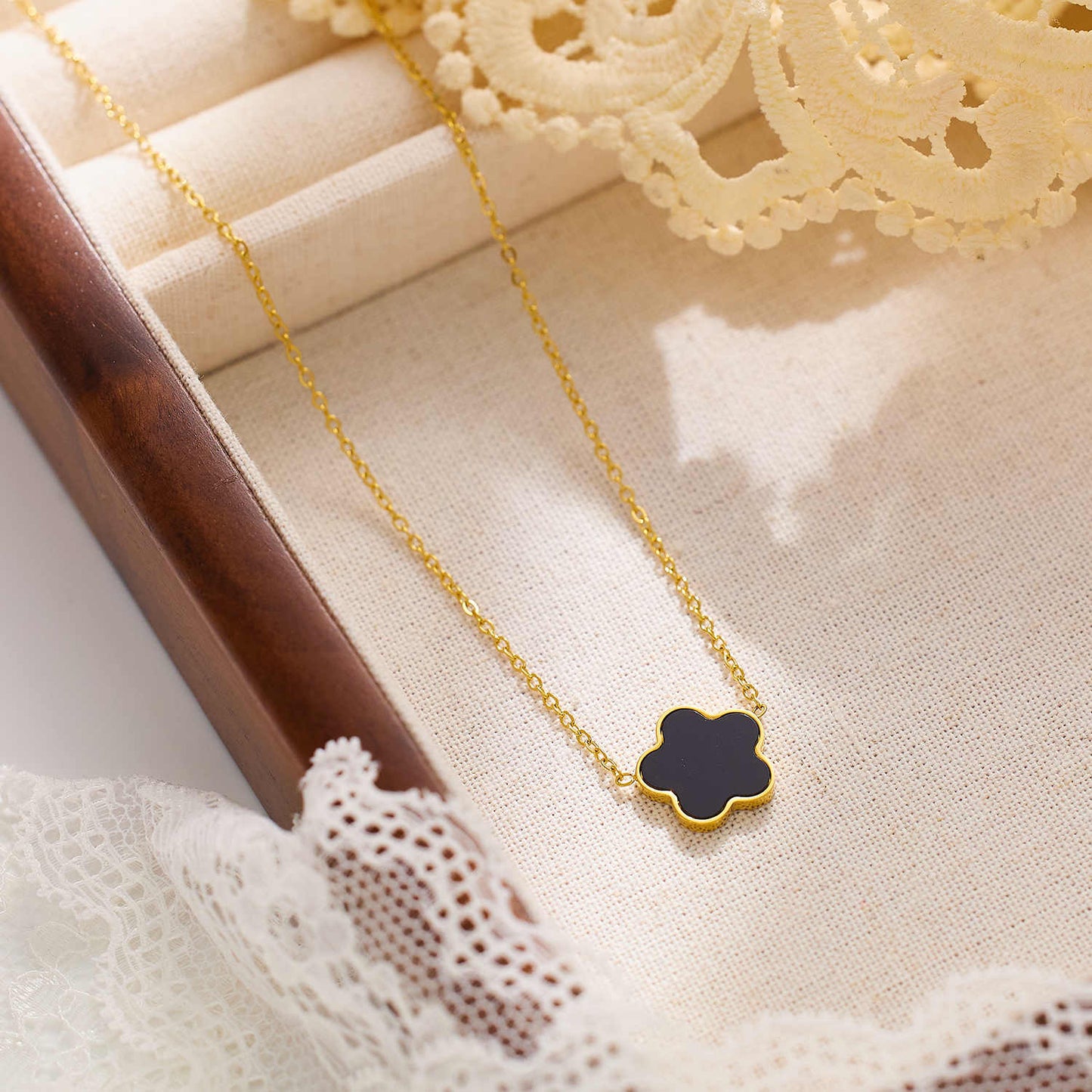 Stainless steel 18K gold plated love necklace