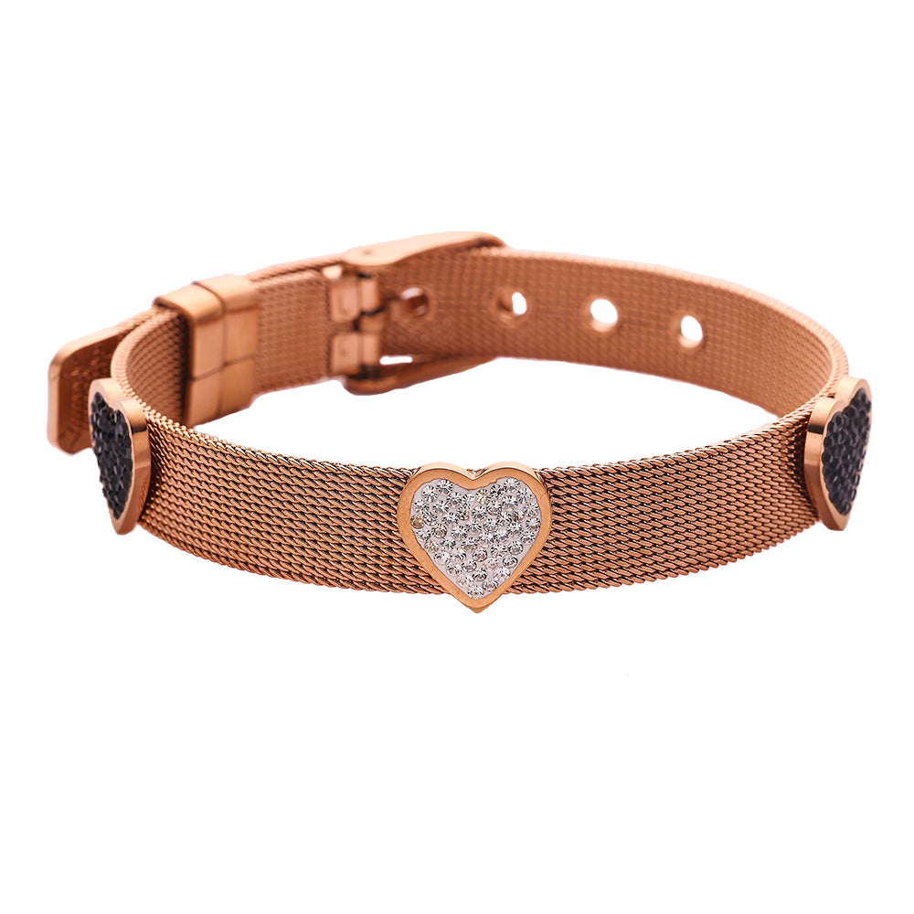 Bracelet tout-en-un avec bracelet de montre plaqué or 18 carats