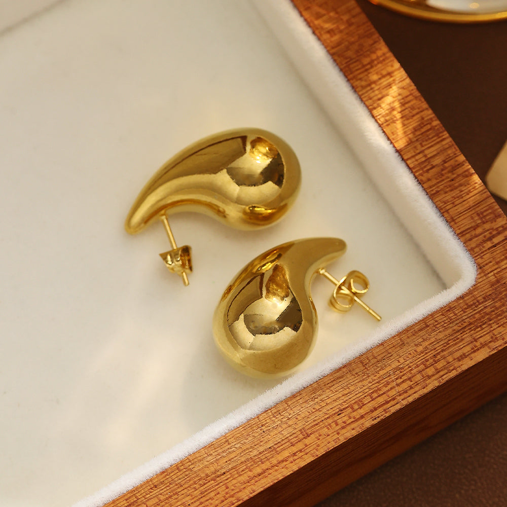 Water Drop 18k Gold Plated Fashion Jewelry Earrings