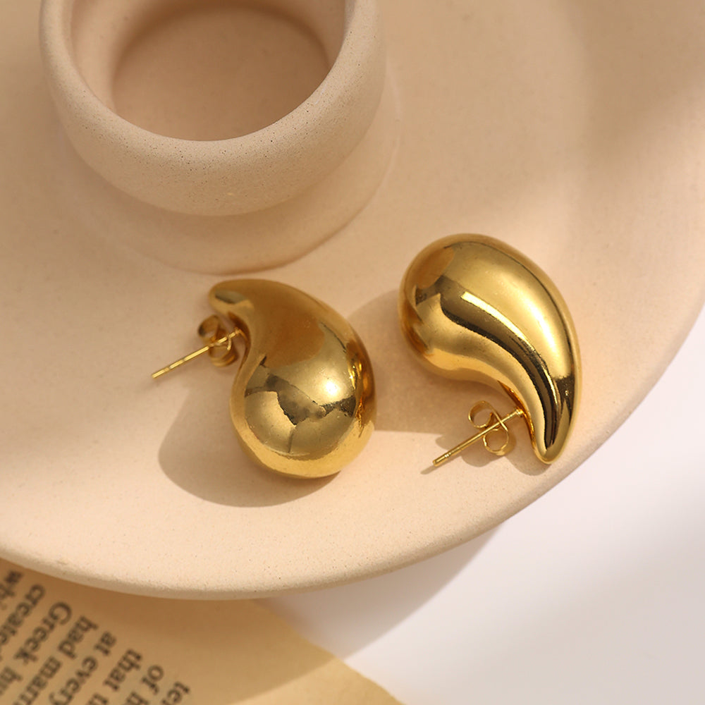 Water Drop 18k Gold Plated Fashion Jewelry Earrings