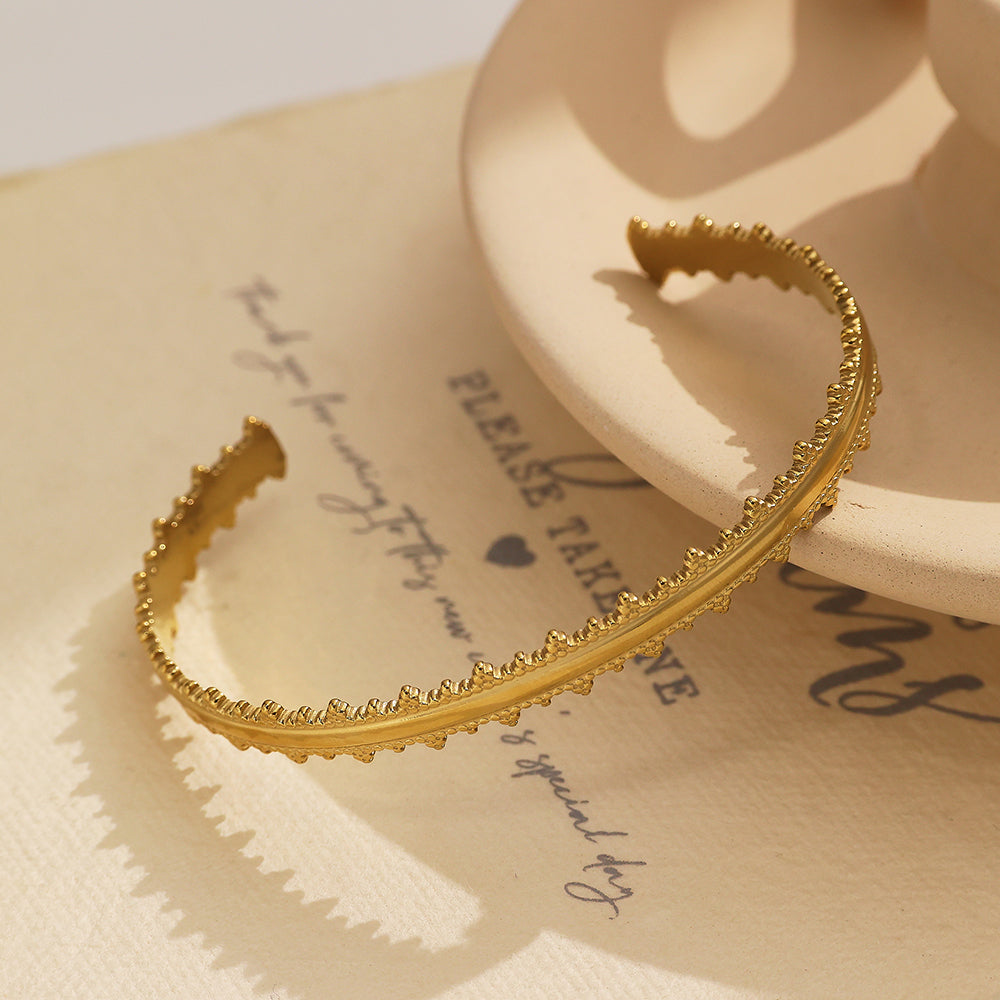 Bracelet en acier inoxydable plaqué or 18 carats