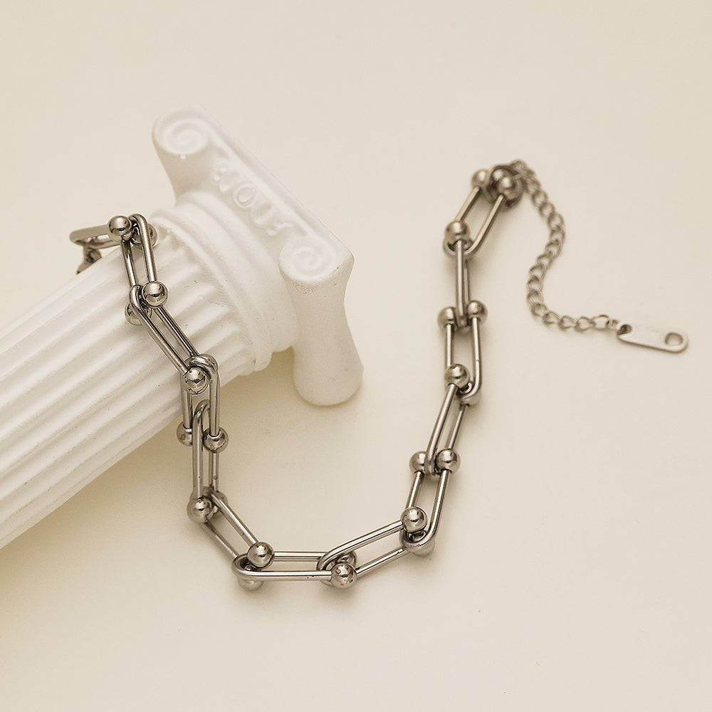 316 Stainless Steel Minimalist Chain Bracelet | Unique Design Statement Jewelry for Women & Men