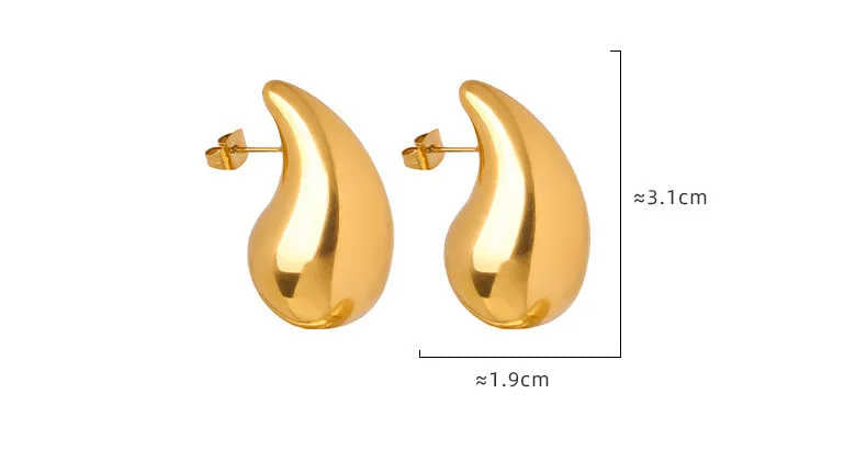 Water Drop 18k Gold Plated Fashion Jewelry Earrings