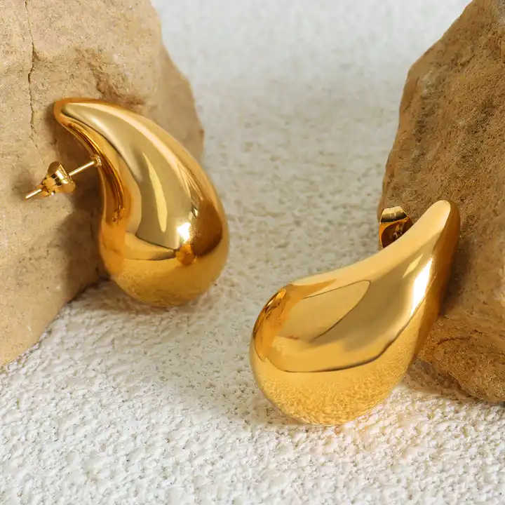 Water Drop 18k Gold Plated Fashion Jewelry Earrings