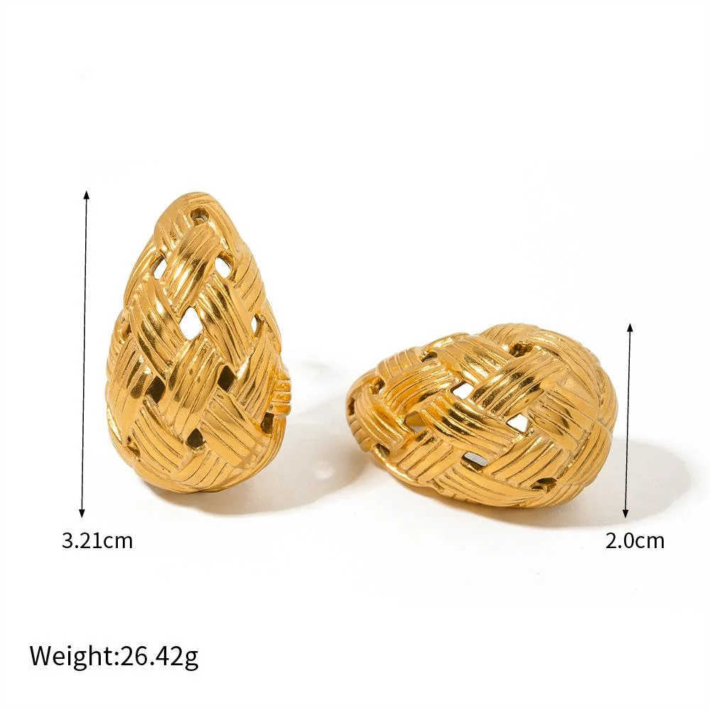 Water Drop 18k Gold Plated Fashion Jewelry Earrings