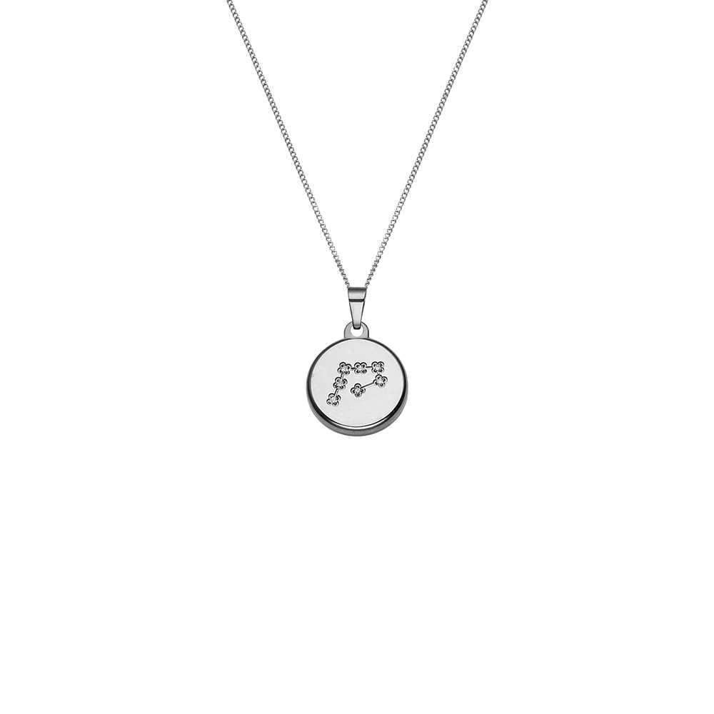 Collier 12 constellations en Acier Inoxydable Plaqué Or 18 Carats