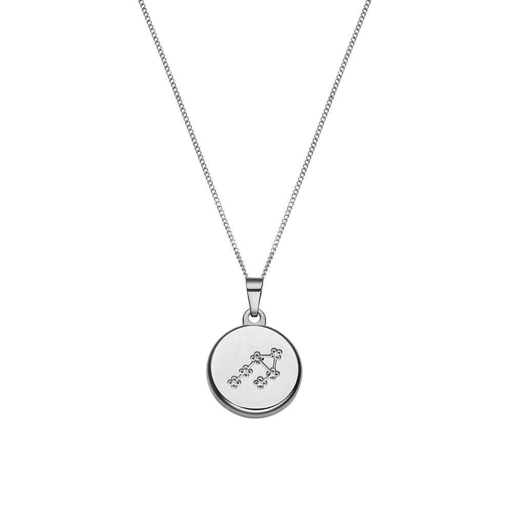 Collier 12 constellations en Acier Inoxydable Plaqué Or 18 Carats