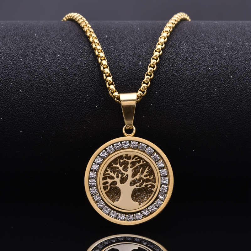 Collier design pour homme en acier inoxydable plaqué or 18 carats