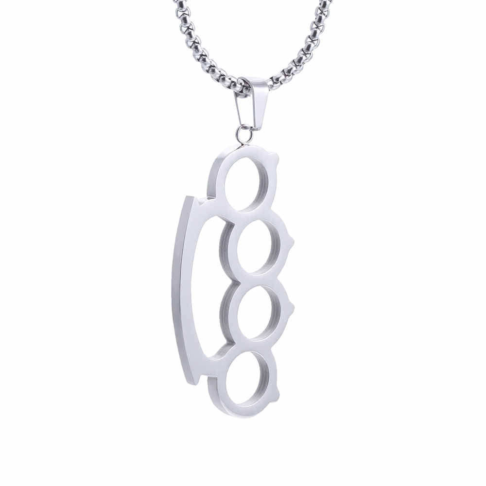 Collier de mode pour hommes en acier inoxydable plaqué or 18 carats