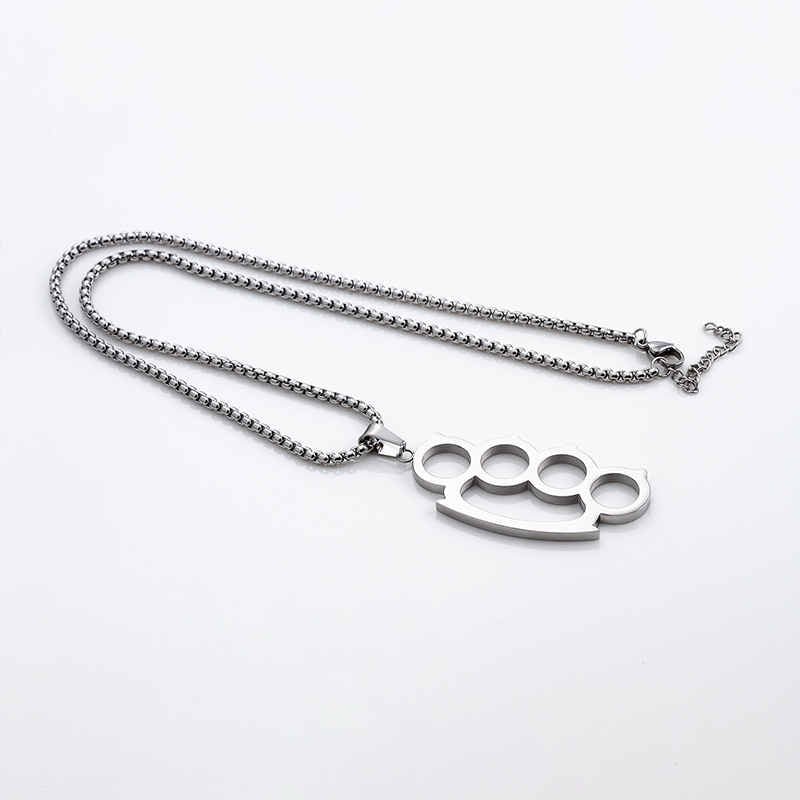 Collier de mode pour hommes en acier inoxydable plaqué or 18 carats