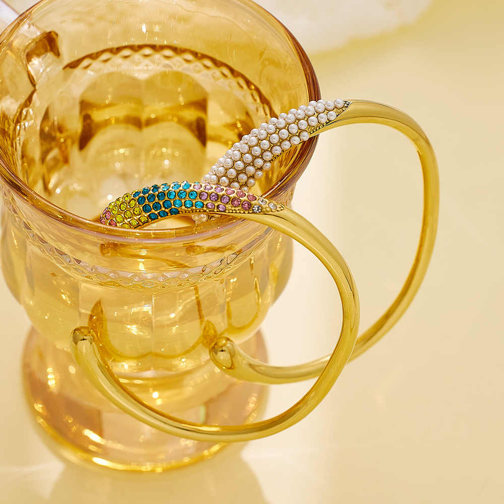 Bracelet en perles en acier inoxydable plaqué or 18 carats