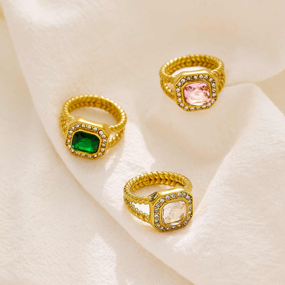 Bague classique en émail inoxydable de plusieurs tailles, offre spéciale