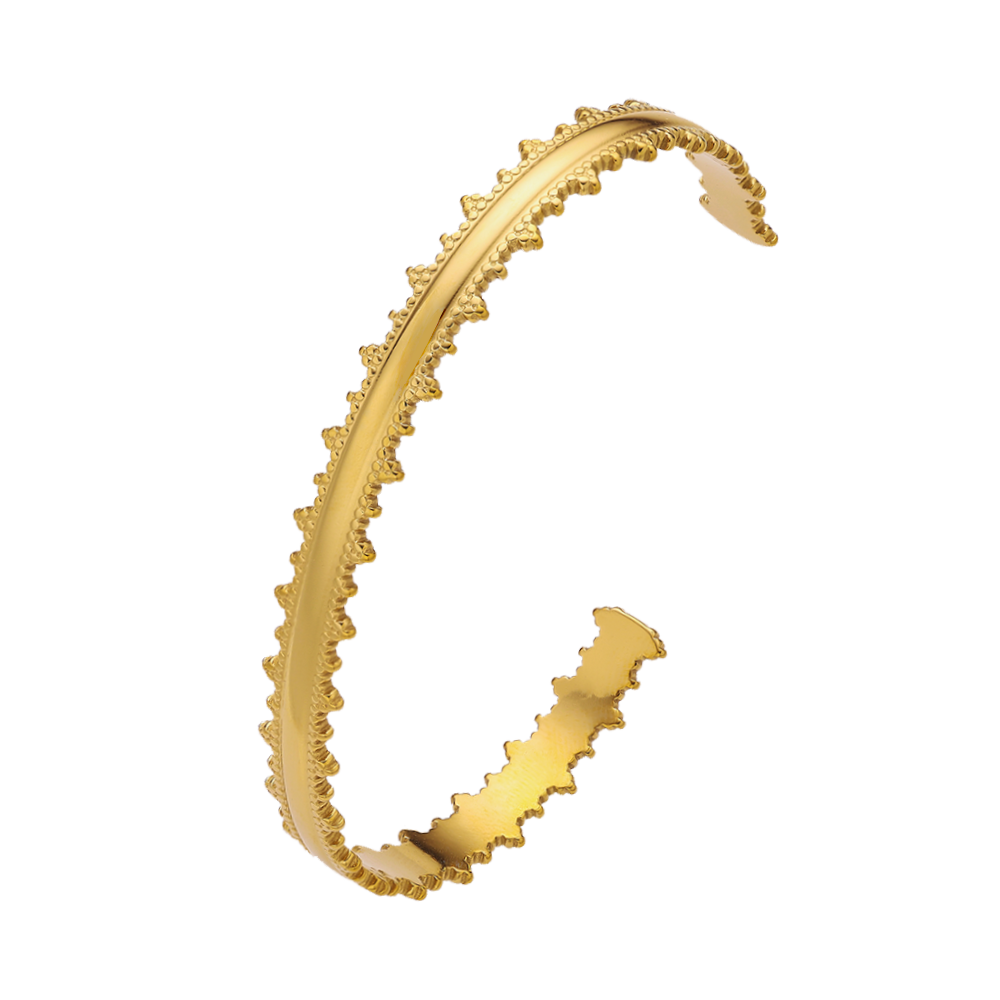 Bracelet en acier inoxydable plaqué or 18 carats