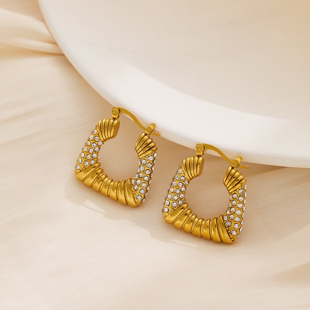 Vintage Gold Plated Crystal Pearl Fine Jewelry Earrings Collection