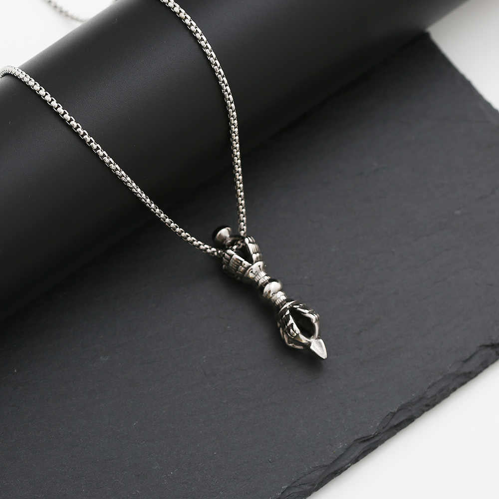 Stainless steel 18K gold-plated magic pestle necklace