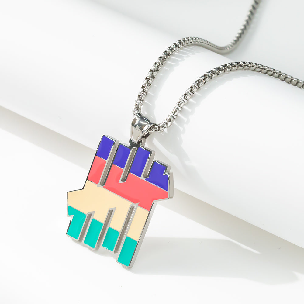 Colorful Unique Pendant Necklace for Men – Bold & Stylish