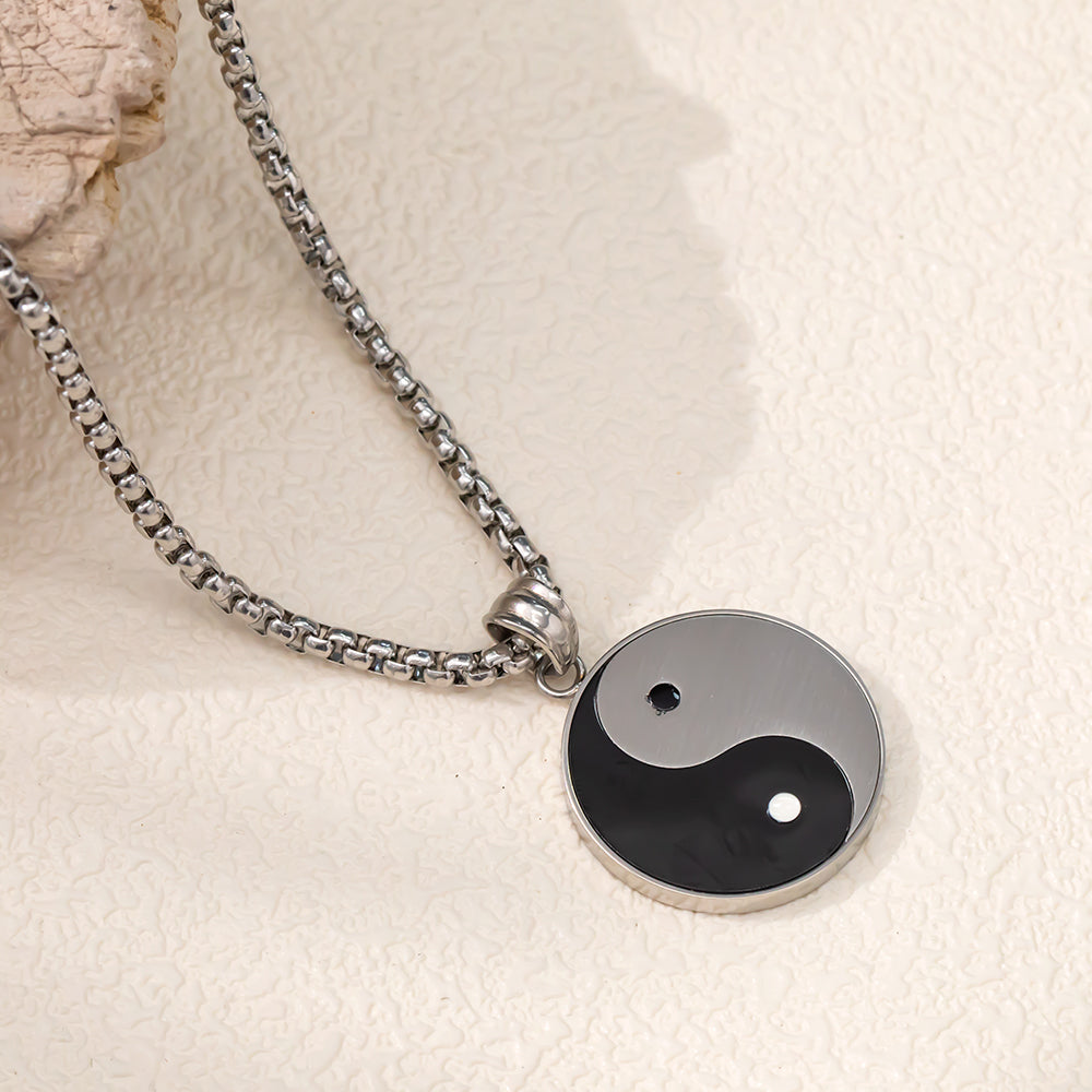 Yin-Yang Tai Chi Pendant Necklace – 316 Stainless Steel, Cultural & Stylish