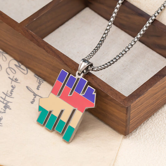 Colorful Unique Pendant Necklace for Men – Bold & Stylish
