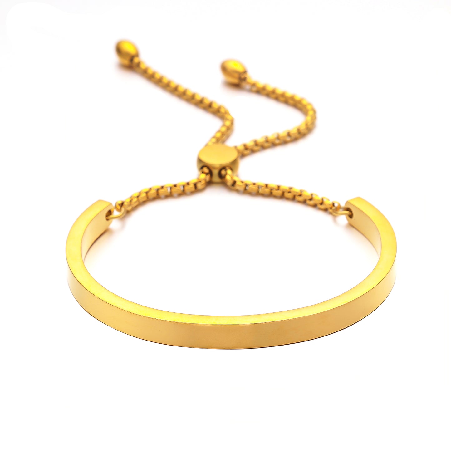 Stainless steel plated 18K gold bracelet