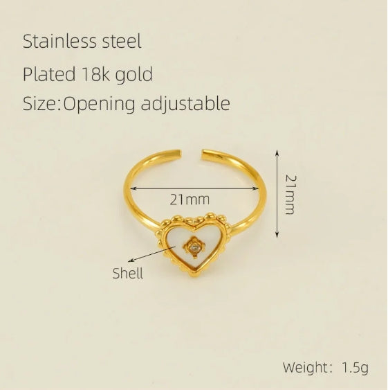 Trendy Minimalist Stainless Steel Basic 18k Gold Plated Jewelry Ring