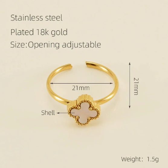 Trendy Minimalist Stainless Steel Basic 18k Gold Plated Jewelry Ring