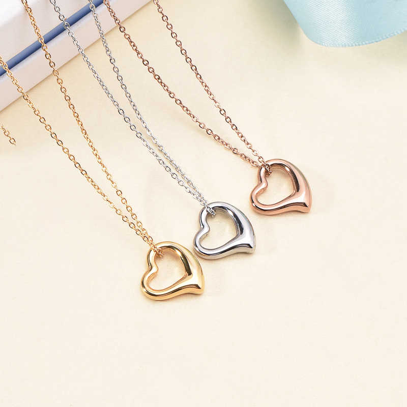 Stainless steel 18K gold plated love necklace