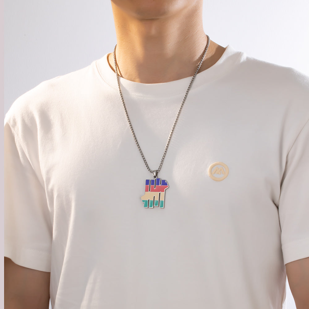 Colorful Unique Pendant Necklace for Men – Bold & Stylish