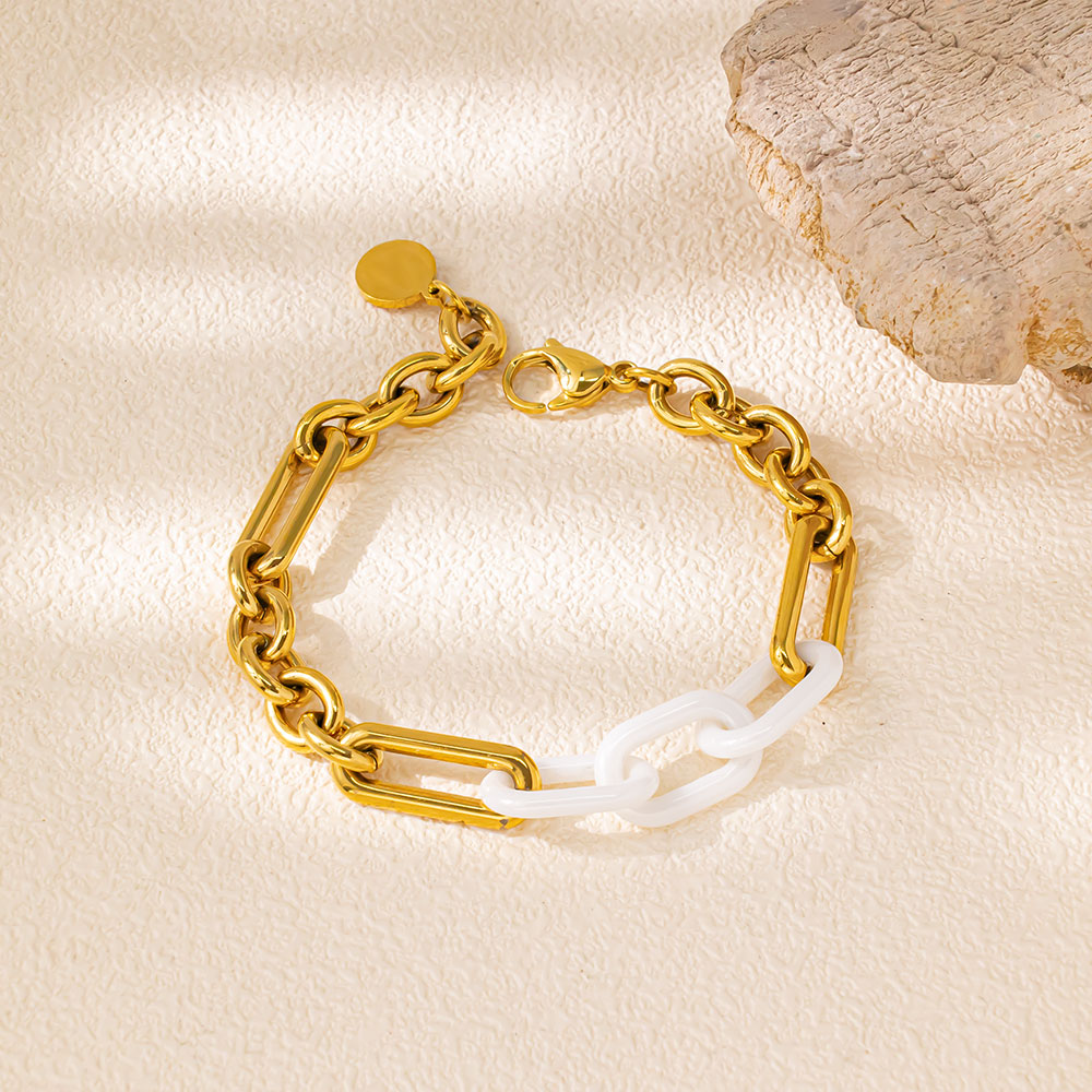 Ceramica Gold Chain Bracelet – 18K Vacuum-Plated 316 Stainless Steel, Chunky & Textured