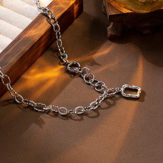 Cool Stainless Steel Necklace – 316 Stainless Steel Unisex Necklace with Minimalist Cool Design